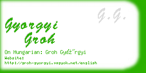 gyorgyi groh business card